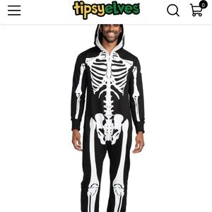 Tipsy Elves Skeleton Onsie Silver